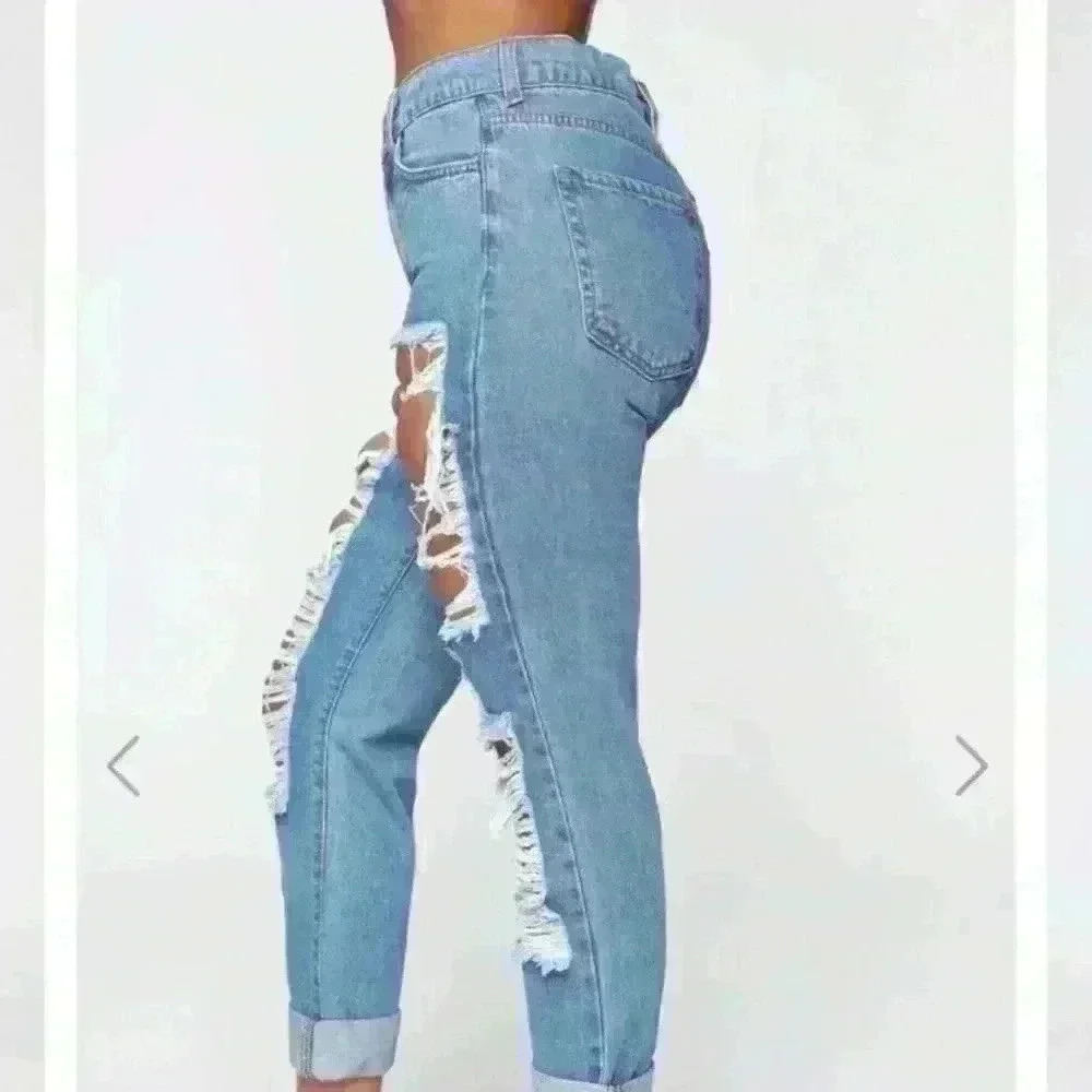 Fashion Nova Don't Kill My Vibe Boyfriend Jeans - Picture 4 of 8